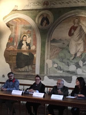 la conferenza stampa nel Museo della Carta di Fabriano