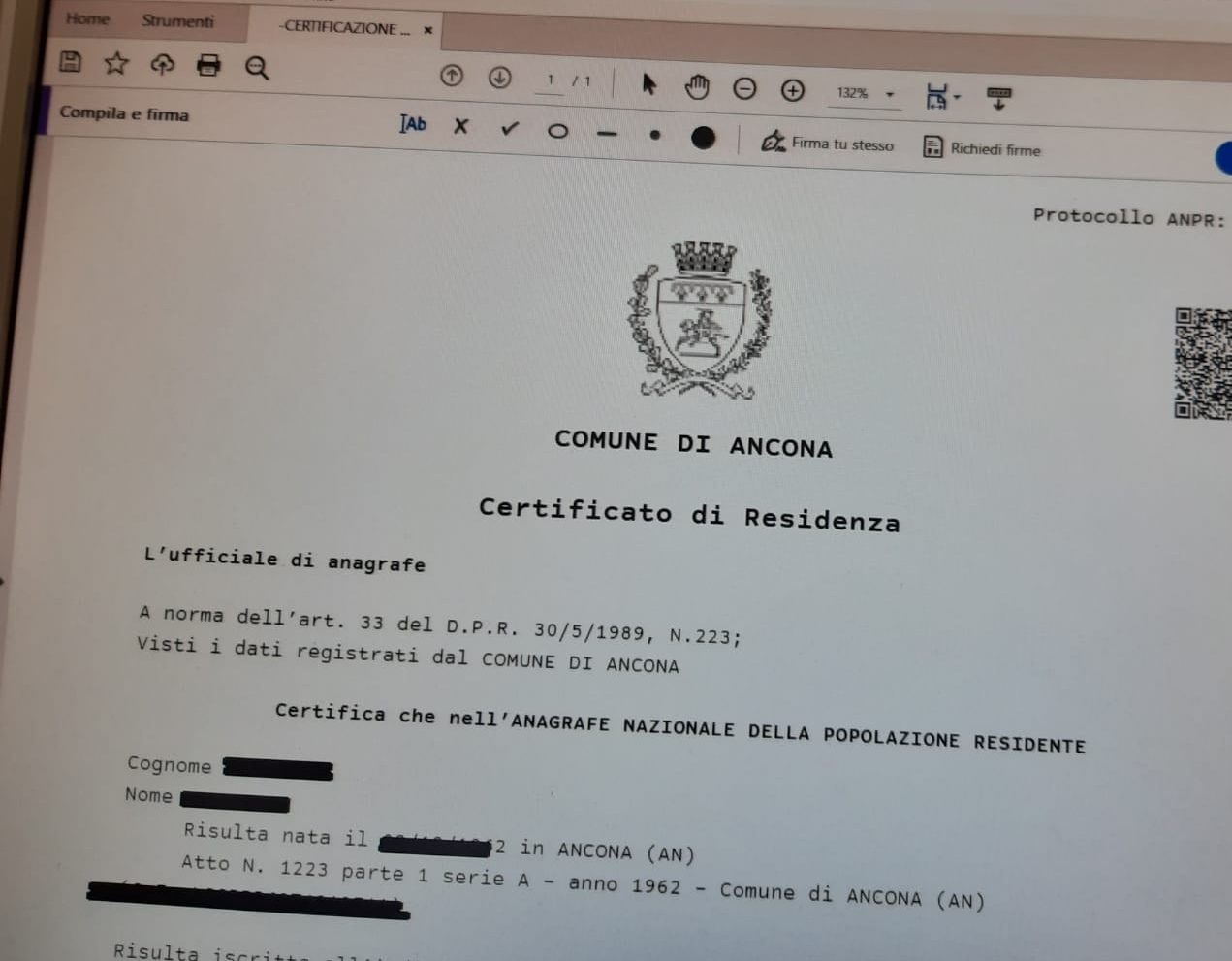 Certificati Anagrafici Scaricabili Online - Cronache Ancona | Cronache ...